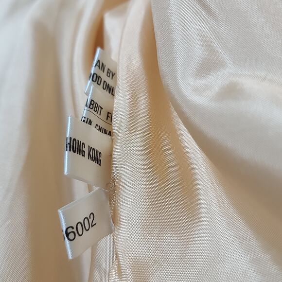 Vintage Rabbit Fur Cape One Size Winners Circle Brown Tan Patchwork Shawl Coat - Picture 9 of 15